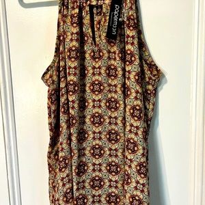 Patterned halter blouse